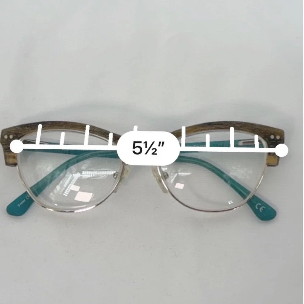 Rickey Smiley Eyewear RS 206 Brown Turquoise Cat Eye Glasses Frames 103-116